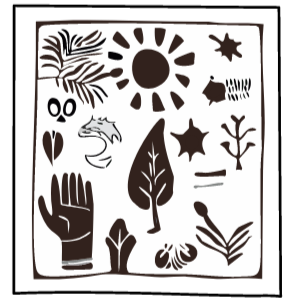 Handgemachte Linoldrucke