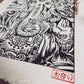 Ganesha Linoldruck | Indischer Elefantengott | besondere Geschenkidee | handgemachter Druck gold und schwarz | weltweit kostenloser Versand