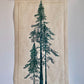 Douglasie Linoldruck in grün | handgemachter Druck | besondere Geschenkidee | geschöpftes Himalaya-Papier | Natur Wald | kostenloser Versand