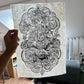 Ganesha Linoldruck | Indischer Elefantengott | besondere Geschenkidee | handgemachter Druck | weltweiter Versand | Himalaya Papier DIN A3