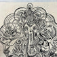 Ganesha Linoldruck | Indischer Elefantengott | besondere Geschenkidee | handgemachter Druck | weltweiter Versand | Himalaya Papier DIN A3