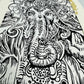 Ganesha Linoldruck | Indischer Elefantengott | besondere Geschenkidee | handgemachter Druck gold und schwarz | weltweit kostenloser Versand
