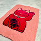 Winkekatze Linoldruck | Maneki-Neko Japan Glücksbringer | handgemachter Druck 15x21 cm | kleine Geschenkidee | weltweit kostenloser Versand