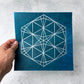 Kasane-rindõ Linoldruck | japanisches Muster Kumiko | handgemachter Druck | Linolschnitt 25x25cm | kleine Geschenkidee | kostenloser Versand