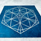 Kasane-rindõ Linoldruck | japanisches Muster Kumiko | handgemachter Druck | Linolschnitt 25x25cm | kleine Geschenkidee | kostenloser Versand