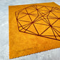 Kasane-rindõ Linoldruck | japanisches Muster Kumiko | handgemachter Druck | Linolschnitt 25x25cm | kleine Geschenkidee | bunte Wanddeko