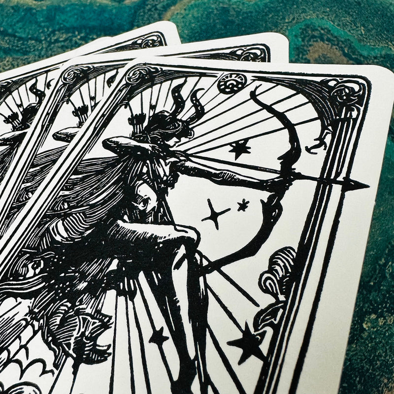 Sternzeichen Schütze Linoldruck