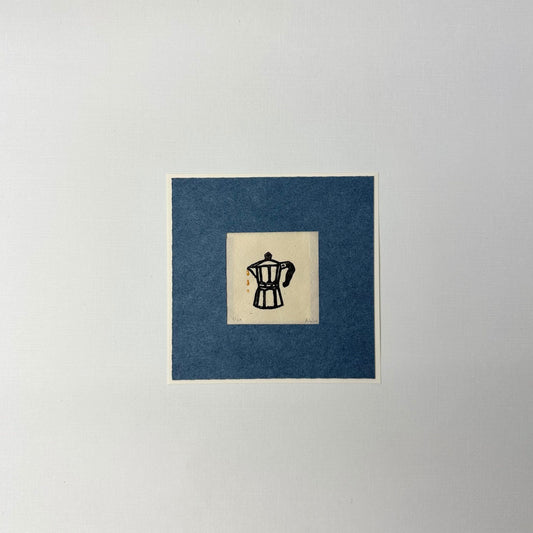 Espresso Kocher Linoldruck