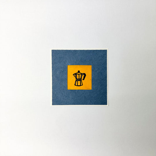 Espresso Kocher Linoldruck