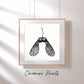 Ahornbaum Samen Linoldruck | detailreicher Linolschnitt 30x30cm | kanadischer Ahorn | besondere Geschenkidee | weltweit kostenloser Versand
