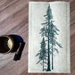 Douglasie Linoldruck in grün | handgemachter Druck | besondere Geschenkidee | geschöpftes Himalaya-Papier | Natur Wald | kostenloser Versand