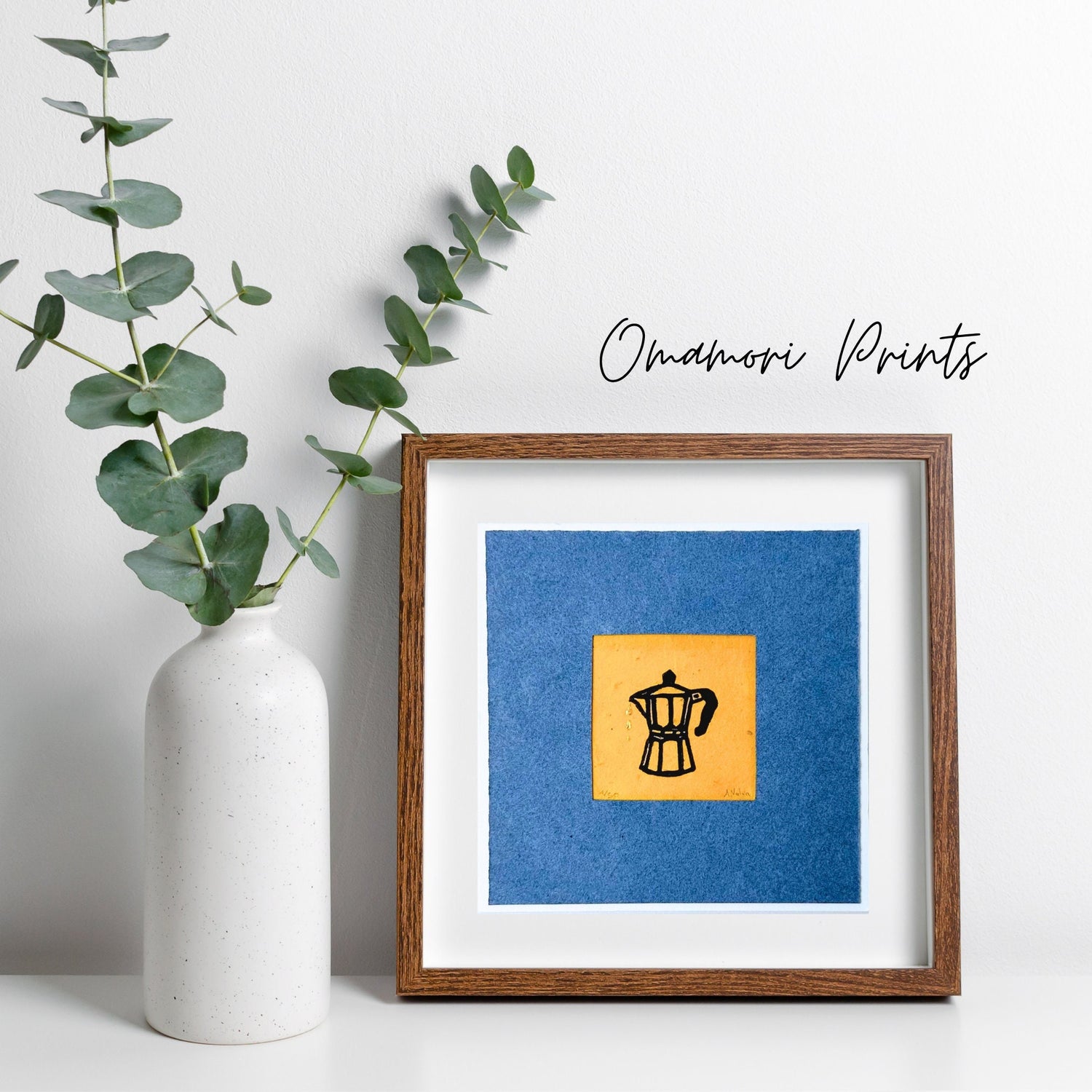 Espresso Kocher Linoldruck