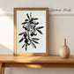 Olivenzweig Linoldruck | detailreicher Linolschnitt DIN A4 | mediterrane Wanddekoration | handgemachter Druck | Geschenkidee