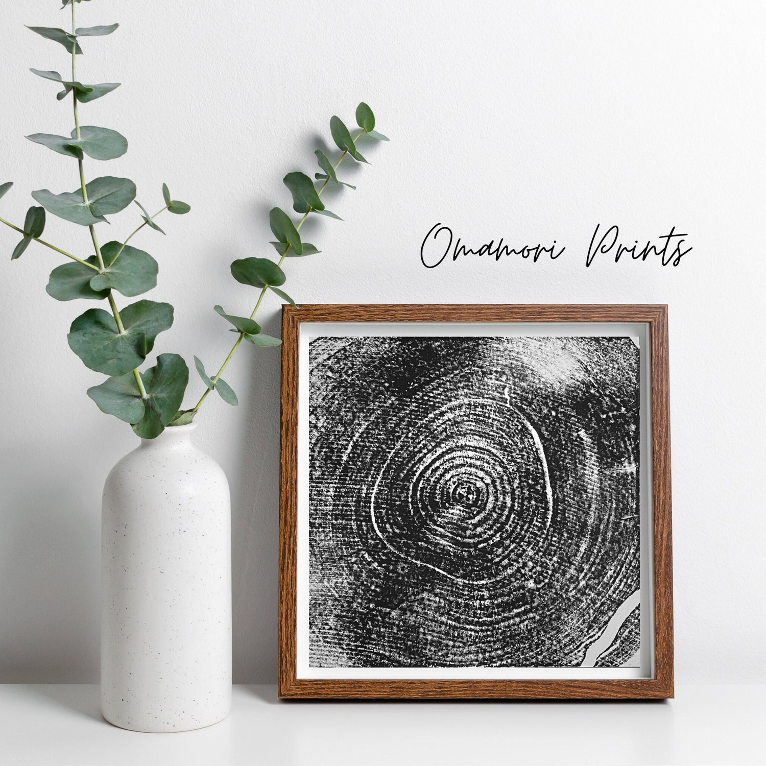 Baumstamm Linoldruck