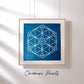 Kasane-rindõ Linoldruck | japanisches Muster Kumiko | handgemachter Druck | Linolschnitt 25x25cm | kleine Geschenkidee | kostenloser Versand