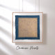 Same Komon Linoldruck in Gold | japanisches Haifisch Muster 21x21 cm | blaues Himalaya Papier | besondere Geschenkidee | kostenloser Versand