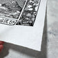 Japanische Briefmarke Fuji Linoldruck | handgemachter Druck | Vintage Linolschnitt | Japan Kanji Schriftzeichen | Wanddeko Geschenkidee