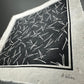 Matsuba Linoldruck | japanisches Muster 21x21 cm | detailreicher Druck Kiefernadeln | besondere Geschenkidee | weltweit kostenloser Versand