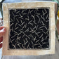 Matsuba Linoldruck | japanisches Muster 21x21 cm | detailreicher Druck Kiefernadeln | besondere Geschenkidee | weltweit kostenloser Versand