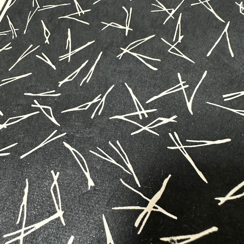 Matsuba Linoldruck | japanisches Muster 21x21 cm | detailreicher Druck Kiefernadeln | besondere Geschenkidee | weltweit kostenloser Versand
