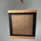 Shippo Linoldruck Gold & Schwarz | japanisches Muster 21x21 cm | handgemachter Druck auf Himalaya Papier | besondere Geschenkidee