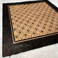 Shippo Linoldruck Gold & Schwarz | japanisches Muster 21x21 cm | handgemachter Druck auf Himalaya Papier | besondere Geschenkidee