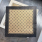 Shippo Linoldruck Gold & Schwarz | japanisches Muster 21x21 cm | handgemachter Druck auf Himalaya Papier | besondere Geschenkidee