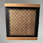 Shippo Linoldruck Gold & Schwarz | japanisches Muster 21x21 cm | handgemachter Druck auf Himalaya Papier | besondere Geschenkidee