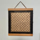 Shippo Linoldruck Gold & Schwarz | japanisches Muster 21x21 cm | handgemachter Druck auf Himalaya Papier | besondere Geschenkidee