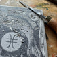Sternzeichen Fische Linoldruck