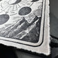 Mondphasen & Sternzeichen Linoldruck DIN A4 | detailreicher Linolschnitt | besondere Geschenkidee | Himalaya-Papier | kostenloser Versand