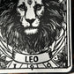 Sternzeichen Löwe Linoldruck