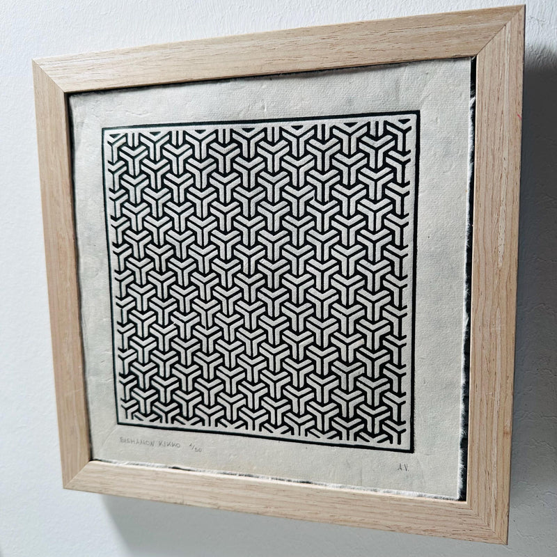 Bishamon Kikko Linoldruck