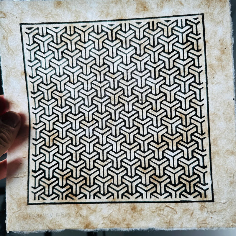 Bishamon Kikko Linoldruck