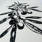 Olivenzweig Linoldruck | detailreicher Linolschnitt DIN A4 | mediterrane Wanddekoration | handgemachter Druck | besondere Geschenkidee