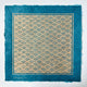 Seigaiha Linoldruck | japanisches Wellenmuster gold 21x21 cm | detailreicher Druck Meereswellen | besondere Geschenkidee | Lokta Papier